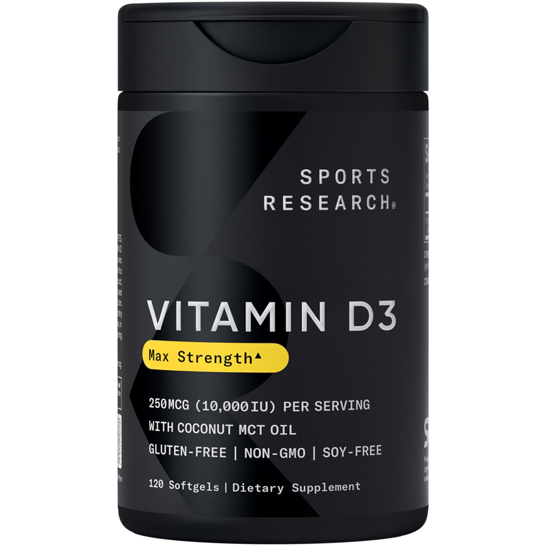 Sports Research , Vitamin D3, Max Strength, 250 mcg (10,000 IU), 120 Softgels