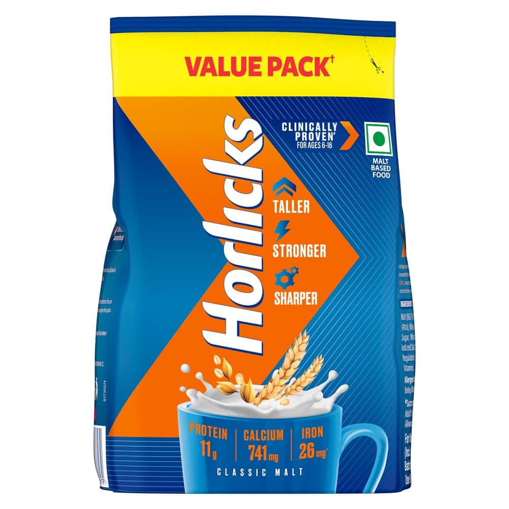 Horlicks Health and Nutrition Drink - 750 g Refill Pack (Classic Malt)
