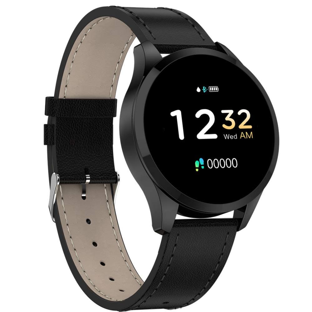 Men/Women's Fitness Tracker, Heart Rate Smart Watch, Touch Screen Sports Activity Wristband with Sleep Monitor, Blood Pressure, Black