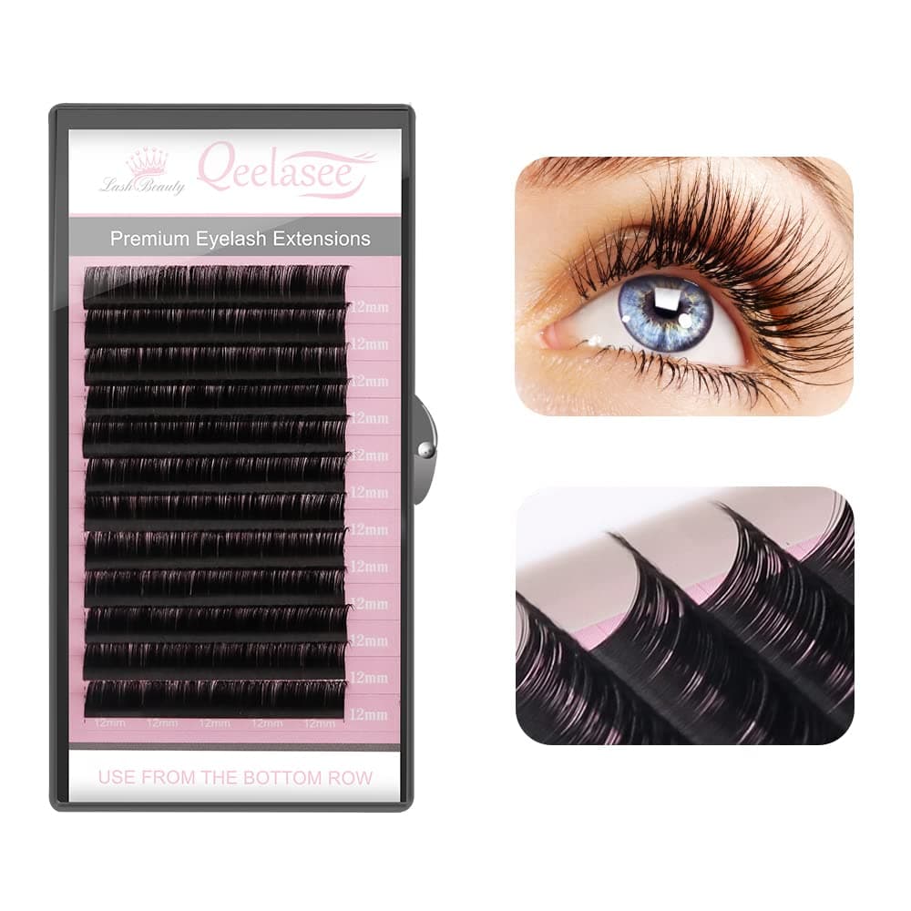 Faux Mink Silk Eyelash Extensions 0.03mm CC Curl 8-15mm Mixed Length Semi-Permanent Individual Lashes Extension Professional Salon Use