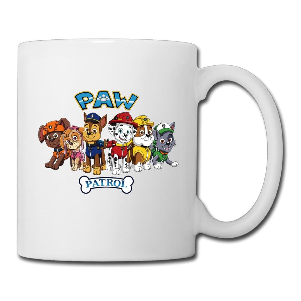 PAW Patrol Animated Series Six Rescue Dogs Ceramic Custom Coffee/Tea Mug White 11oz For Funny Gifts