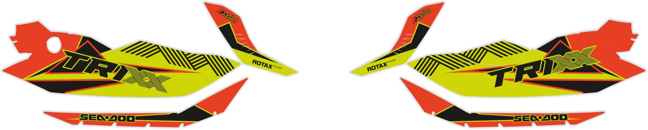 Fit for SeaDoo Spark TRIXX 2UP 3UP Vinyl Sticker Decal Graphics Set – Jetski (2016-2023), Bubble-Free Technology, Protective Laminate, UV Resistant Decals (Red 1)