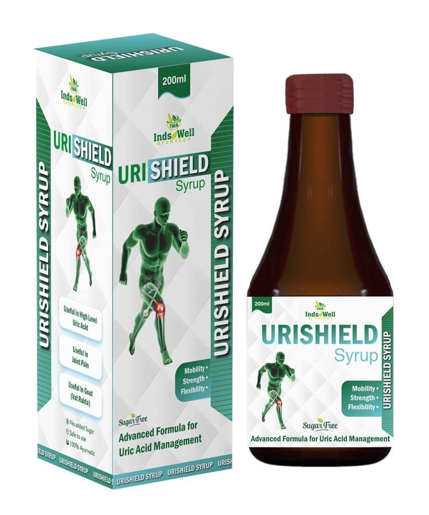 Urishield Uric Acid Care Syrup | Ayurvedic Herbal Formula with Pashan Bhed, Varun & Moti Bhasma | Supports Healthy Uric Acid Levels, Joint Comfort & Wellness