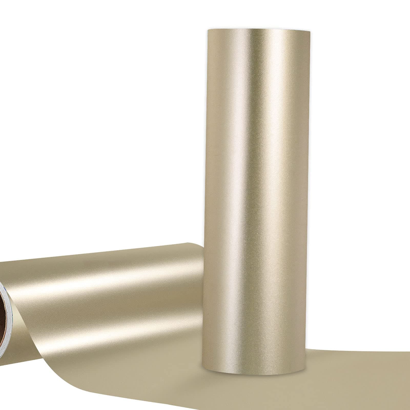 Matte Metallic Champagne Gold Permanent Vinyl Roll 12" x10ft Permanent Craft Gold Vinyl for Signs Letters
