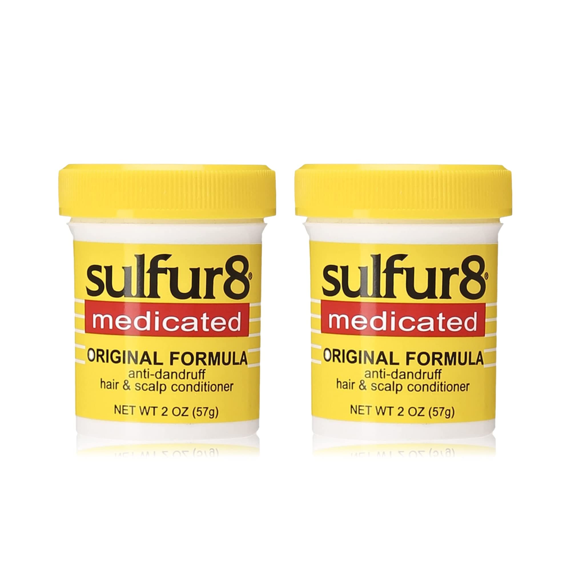 Sulfur 8 Medicated Anti-Dandruff Hair & Scalp Conditioner 2 oz – Helps Control Dandruff, Soothes Itchy Scalp & Moisturizes Hair with Refreshing Clean Fragrance, For All Hair Types (Pack of 2)