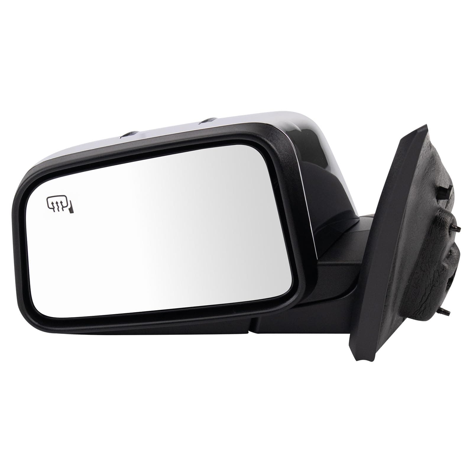 Driver Side Power Heated Mirror Chrome Cover Textured Black Compatible with 2008-2009 Lincoln MKX FO1320467