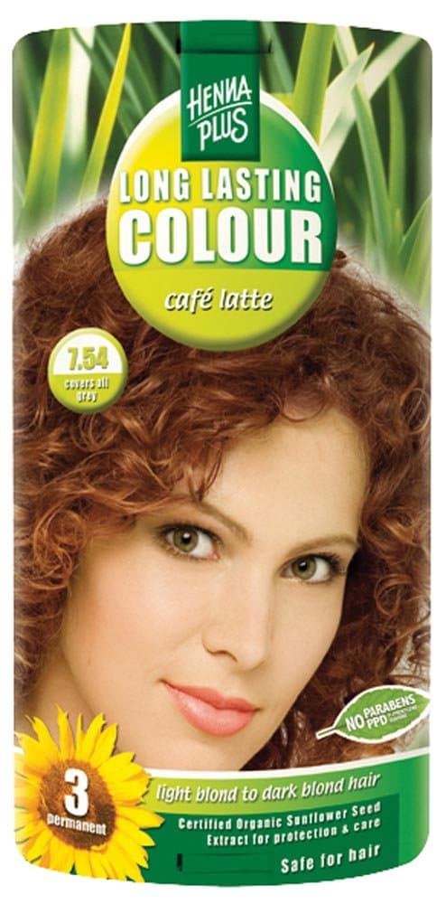Hennaplus Long Lasting Colour Café Latte 7.54