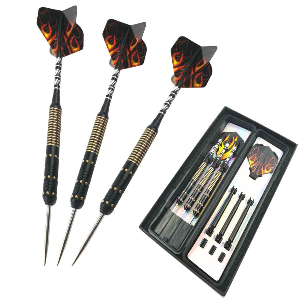 YONNEY Games Professional Dart Set - Stainless Steel Tip Darts (3 in each package) Laser Wings,Copper Body & Aluminum Shaft - Perfect Gift Set