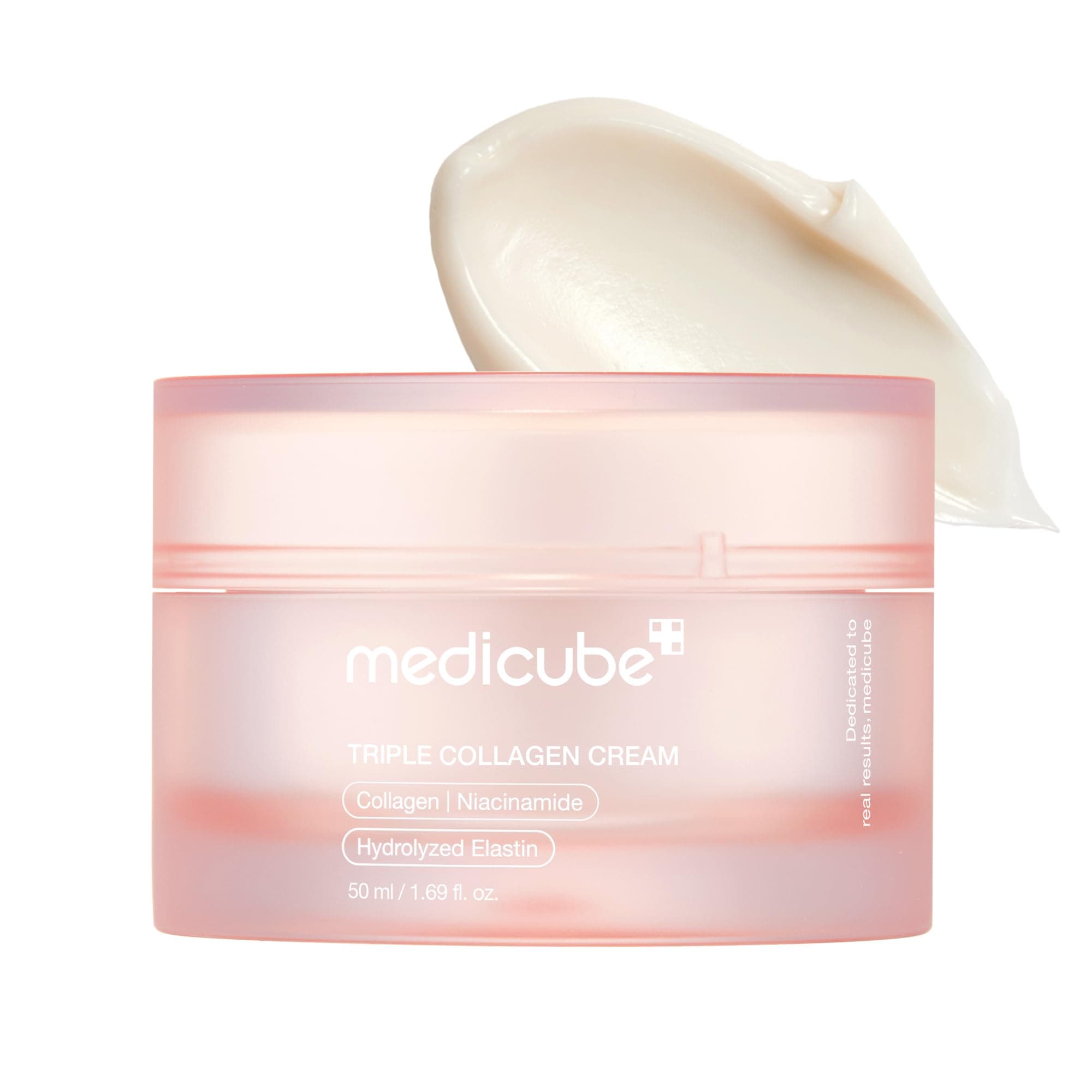 medicube Triple Collagen Cream Hydrating & Firming Moisturiser With Hyaluronic Acid, Premium Elastin, Shea Butter Wrinkle Care 1.69 Oz Triple Collagen Cream