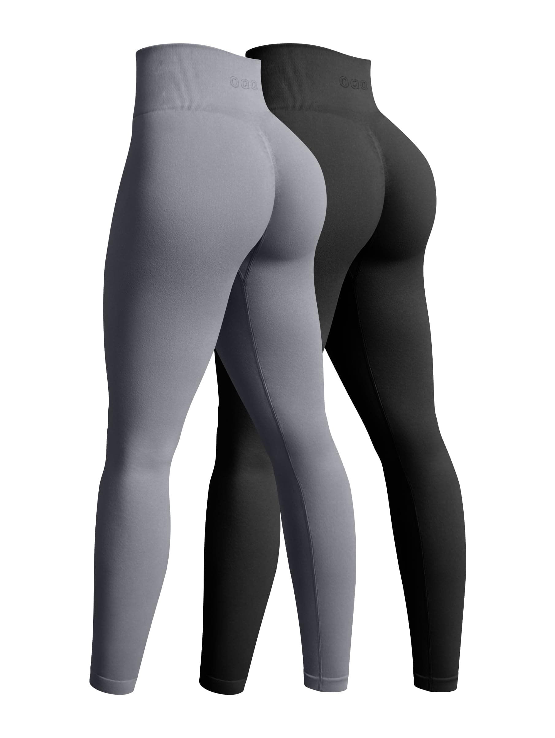 2-Piece Yoga Leggings for Women Seamless Workout High Waist Butt Lifting Athletic Leggings