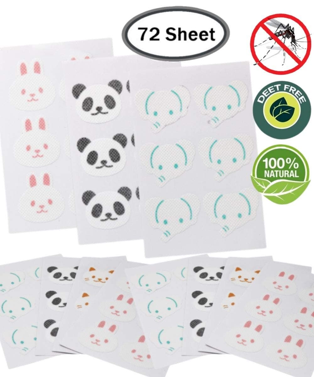 Soulmate Secret 72 Sheets/Pack - All Natural Citronella Patches, 72 Hours Protection for Kids & Adults, Apply to Skin and Clothes