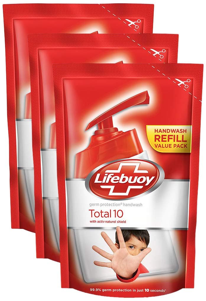 Lifebuoy Total 10 Hand Wash, 185ml (Buy 2 Get 1, 3 Pieces) Promo Pack
