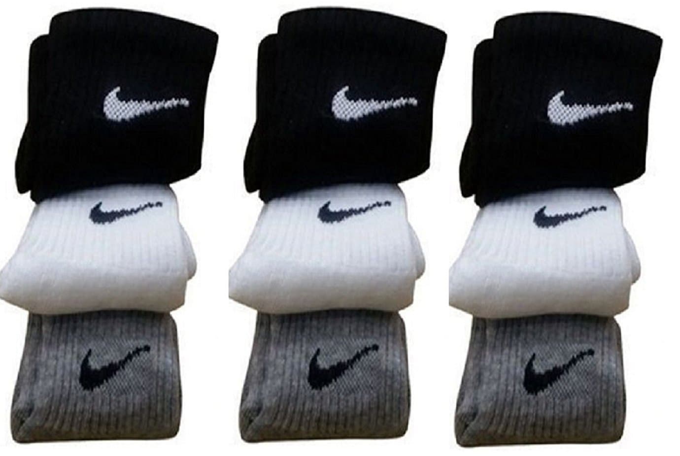 Fine Drapes Men's Socks (Black, White and Grey) - Combo 9 Pairs