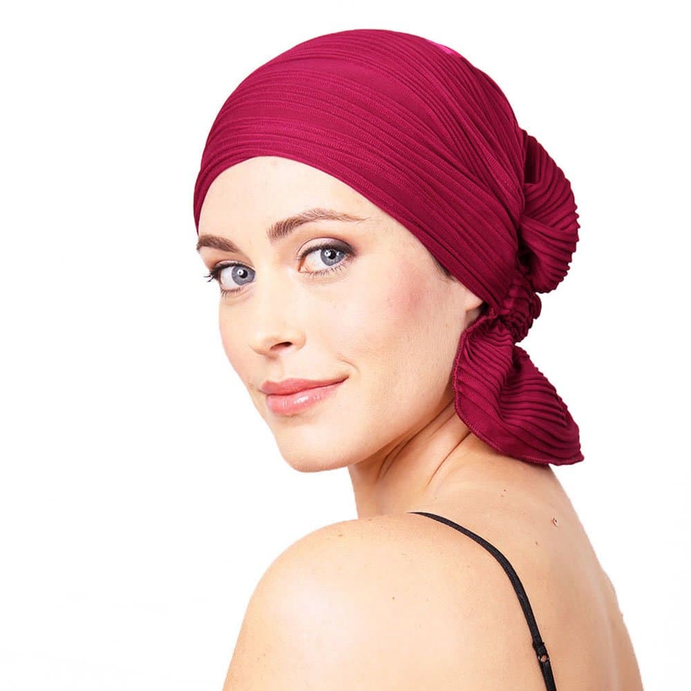 Chemo Beanies Currant Wavy Knit (Denise)