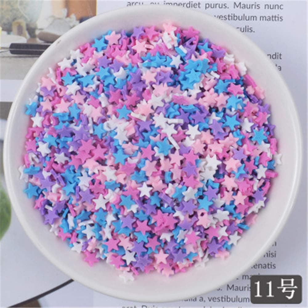 100g Mixed Color Clay Chocolate Sprinkles Heart Shaped DIY Parts Fake Cake Decorating Polymer Clay Sweets Deco Fimo Decoration (11)
