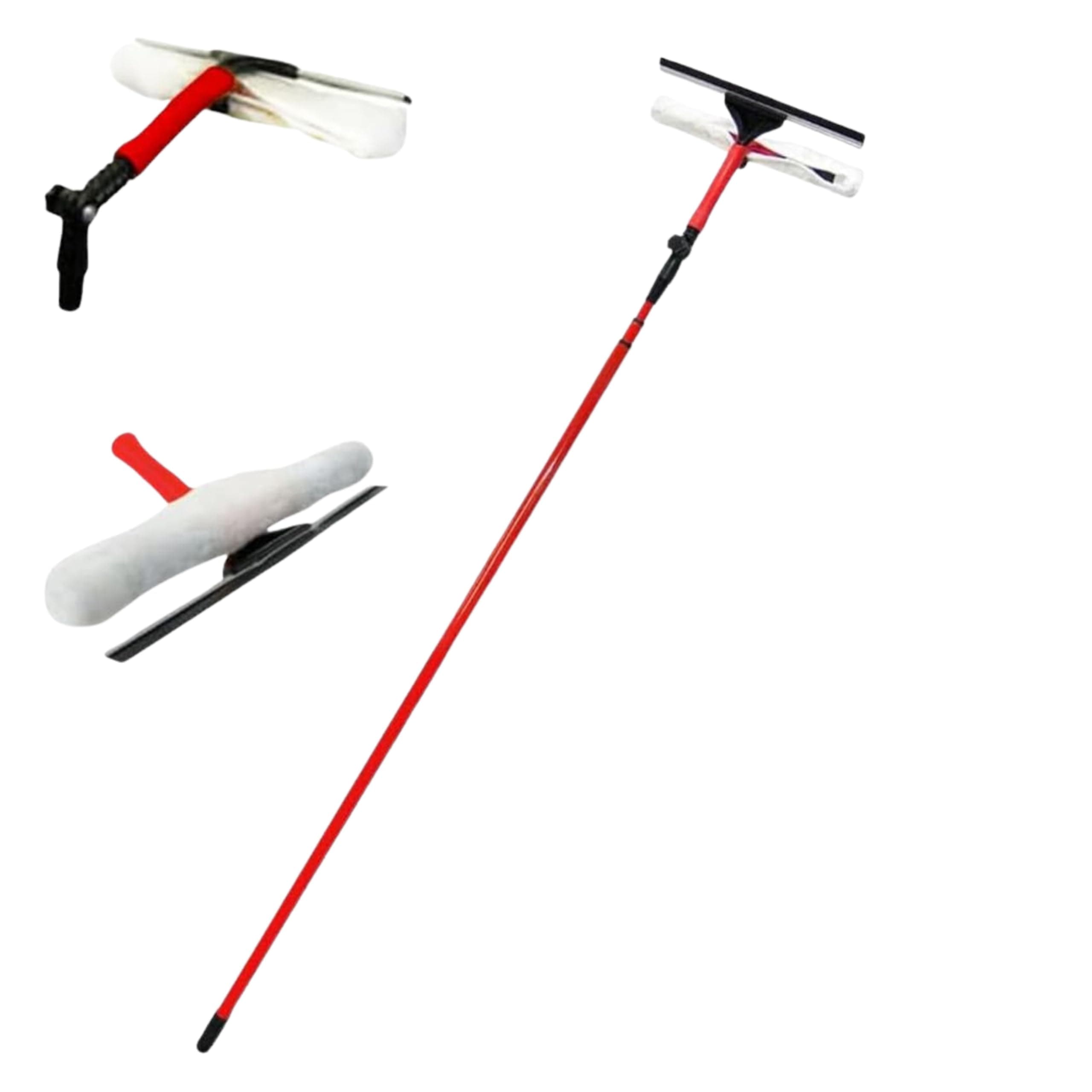 AAMEN 3.5M Telescopic Conservatory Window Cleaning Kit, Window Cleaning Equipment, Glass Cleaner, Window Squeegee, Cleaning Brush Tool Kit, Telescopic Window Cleaner Extension Pole