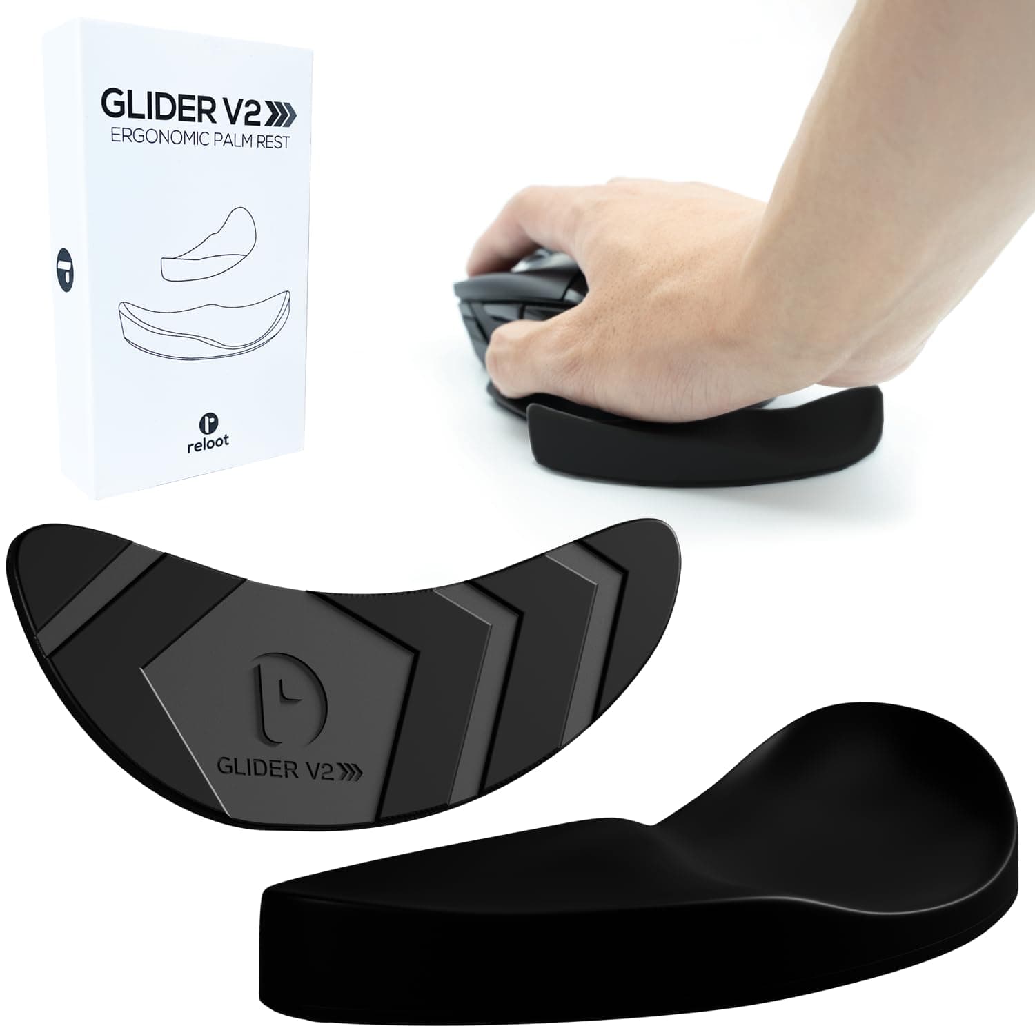 Glider V3 2025 - Ergonomic Gliding Palm Rest, Wrist Rest for Mouse, Sliding Wrist Pad That Moves with Your Mouse, Physician Designed for Carpal Tunnel Syndrome, Lightweight Wrist Rest