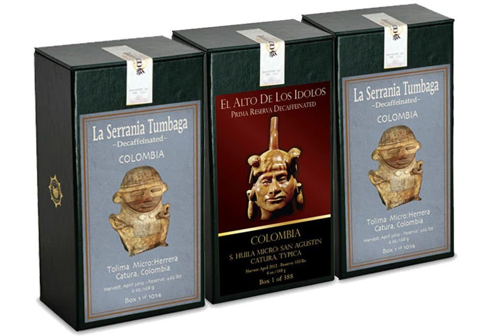 SOLD OUT! Exotic Origins Coffee: 88 Points and Above – Assortment of Decaf Coffees From Colombia: La Serrania Tumbaga (2) and El Alto De Los Idolos (1) – Limited Reserves – Three Sequentially Numbered Boxes – Whole Bean – 6 Oz. – Save 15% Plus