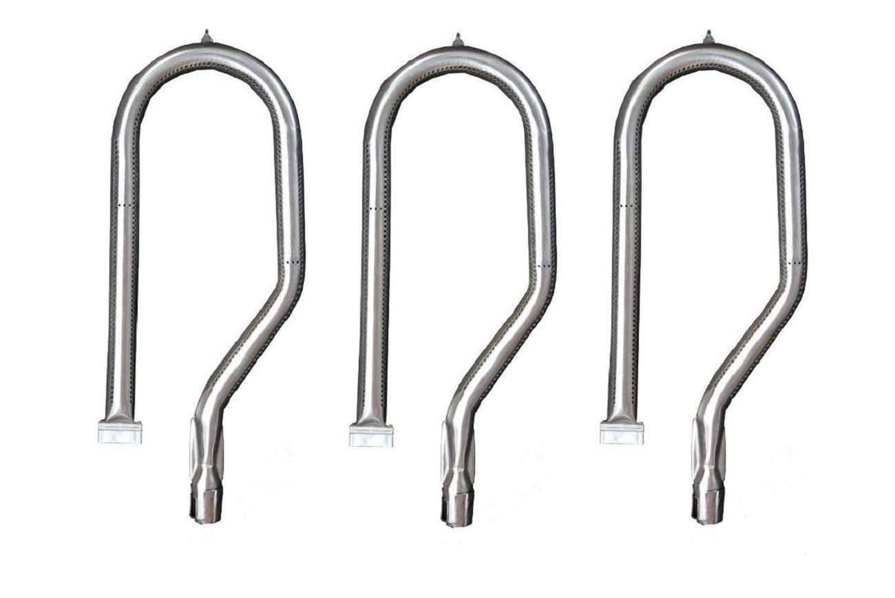 VICOOL Curved Pipe Stainless Steel Burner Replacement for Costco Kirkland SKU778627, 778627, Harris Tweeter 21001, Sterling Forge Courtyard 2404, Nexgrill, Virco Model Grills(16 1/2 x 6 1/8) SBZ801