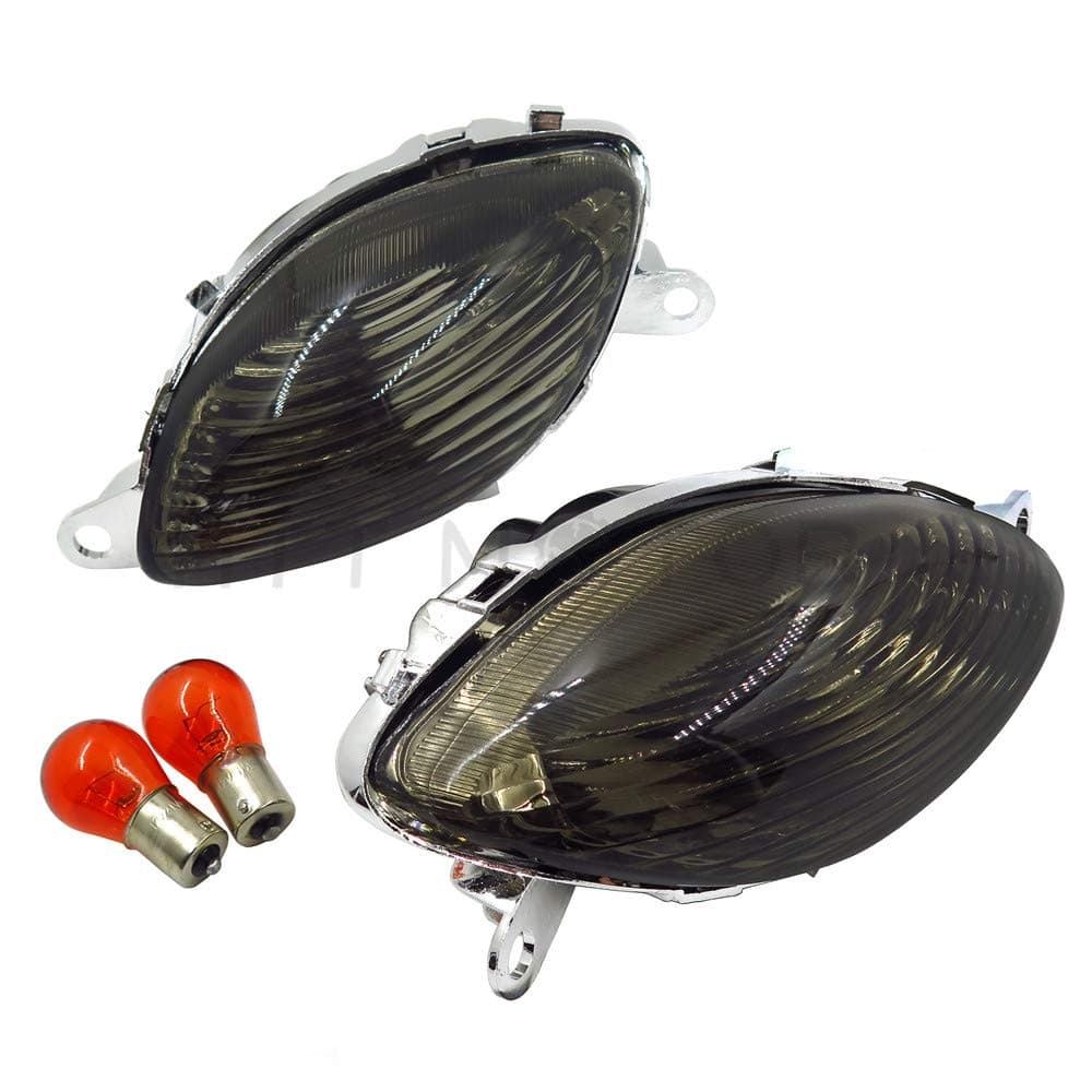 HTTMT MT224-014- Turn Signals Compatible with 1999-2003 2004 2005 2006 2007 Suzuki Hayabusa Gsxr1300 R Smoke