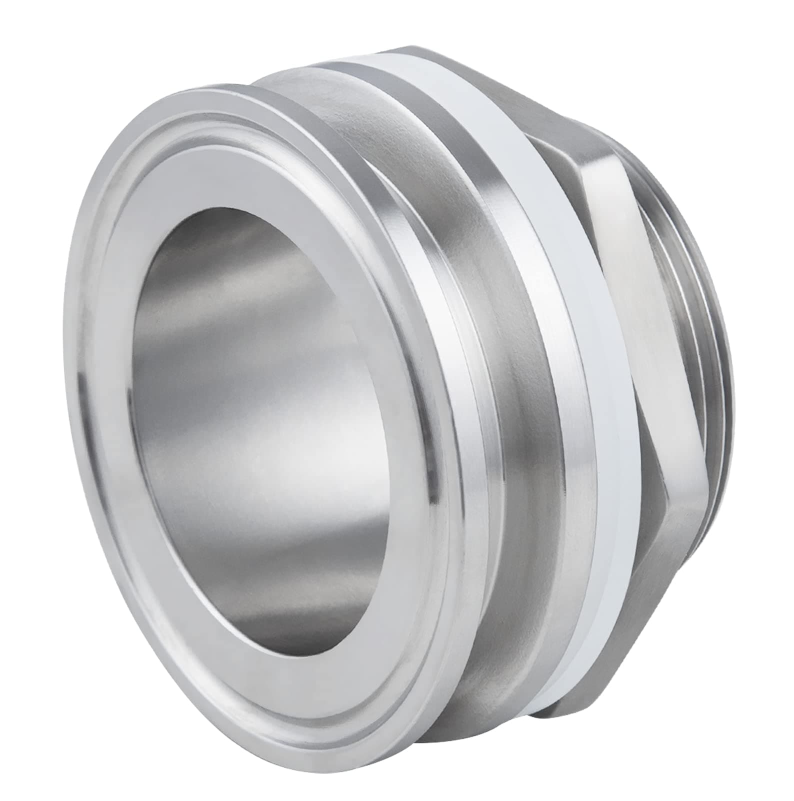 2" Tri Clamp Bulkhead Compression Fittings,Stainless Steel 304 Homebrew Kettle Weldless Bulkhead