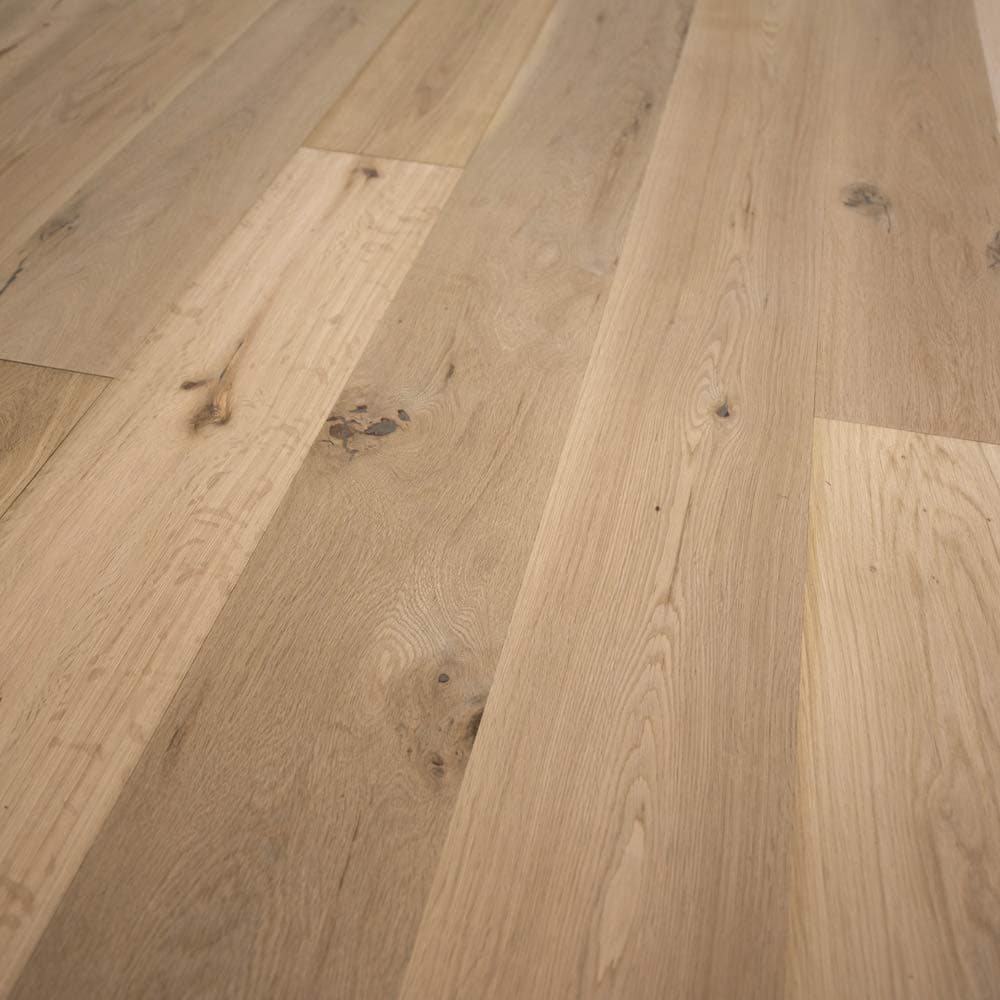 Wide Plank 7 1/2" x 1/2" European French Oak Unfinished (Square Edge) Engineered Wood Flooring Sample at Discount Prices by Hurst Hardwoods
