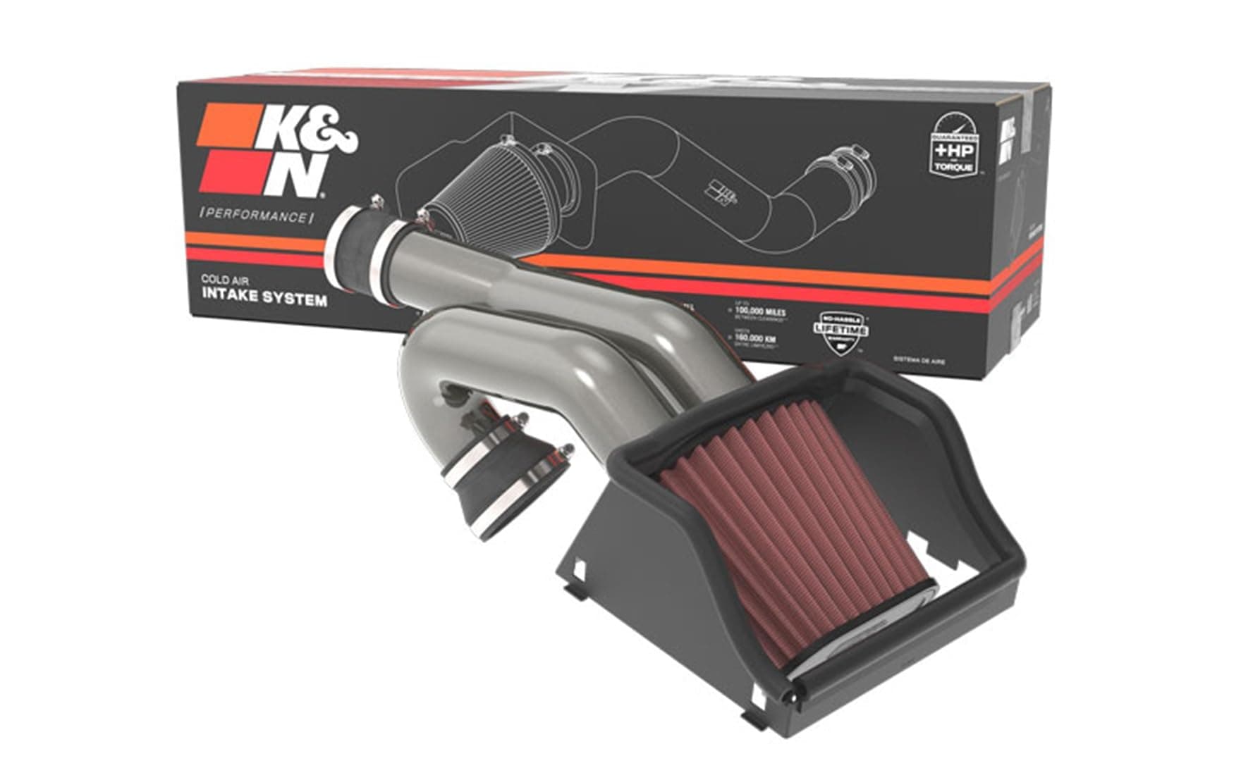 K&N Cold Air Intake System: High-Flow Air-Filter, Increase Performance & Horsepower: Compatible with 2015-2022 FORD F150; 2017-2022 FORD F150 Raptor, 77-2617KC