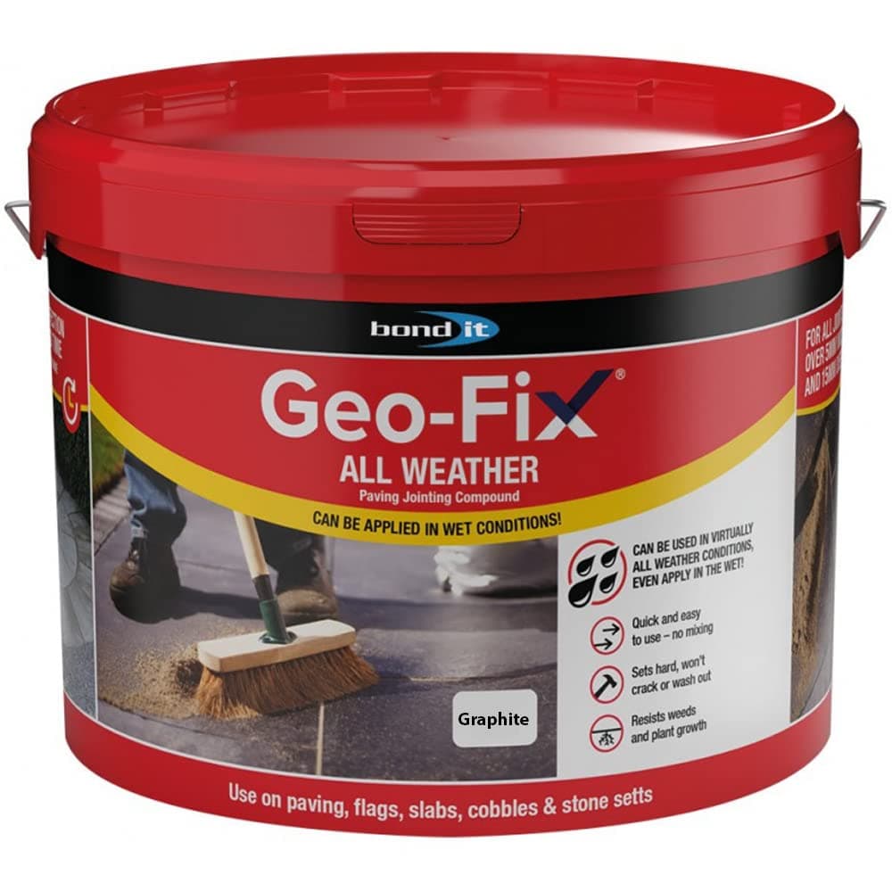BC ProfilesGeo-Fix All Weather Paving Joint Compound | Permanent Joint Filler for Dry and Wet Conditions with Hydrophobic Characteristics - Graphite - 14 kg