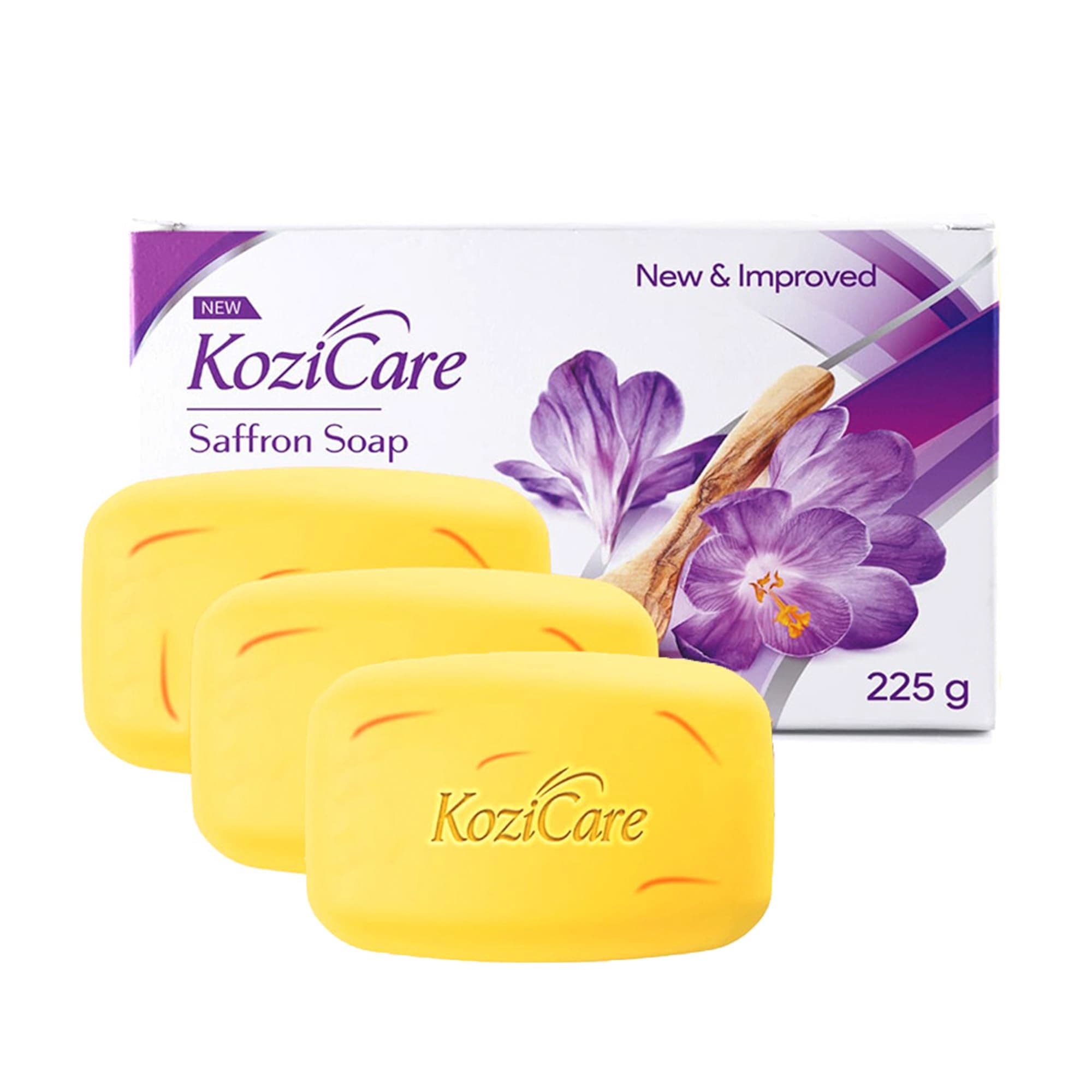 Kozicare Kojic Acid Soap & Glutathione Soap | Saffron Soap | Body Tan Removal Soap & Detan Soap | Soap for Men & Women | For Dark Spots, Excess Oil & Acne Scars | Even Out Skin Tone - Pack of 3