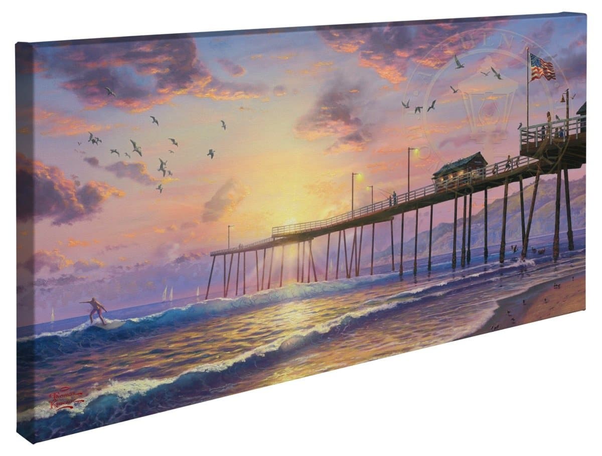 Footprints in the Sand 16 x 31 Gallery Wrapped Canvas