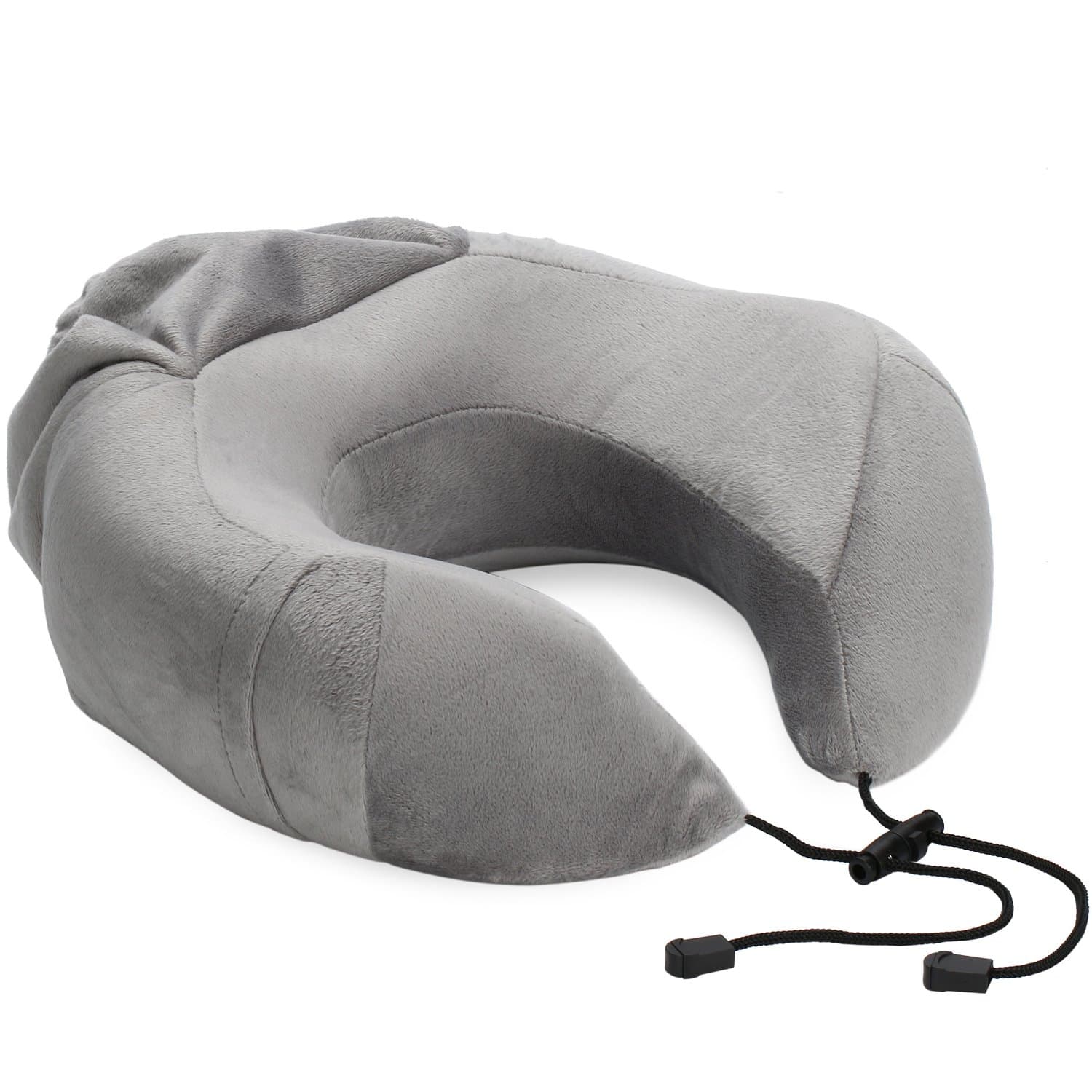 Neck Pillow -Memory Foam Travel Pillows for Airplanes Grey