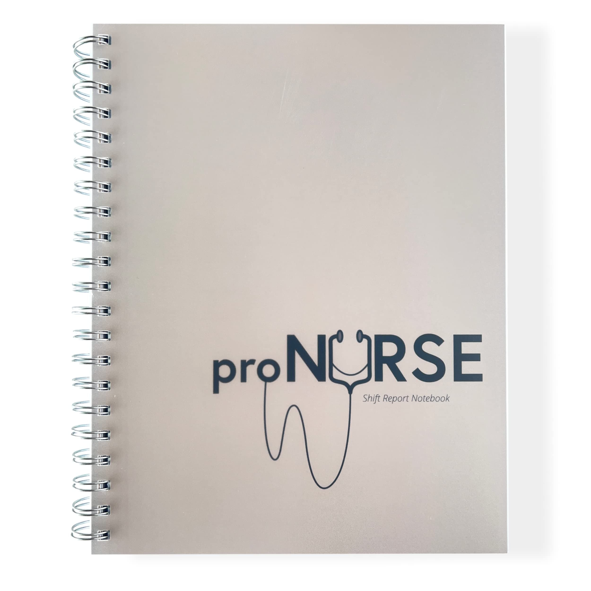 ProNurse Report Spiral Notebook – 200 Patient Templates, 8.5"x11",Essential For Nurses, Makes Shift Reporting A Breeeze, 100 Sheets
