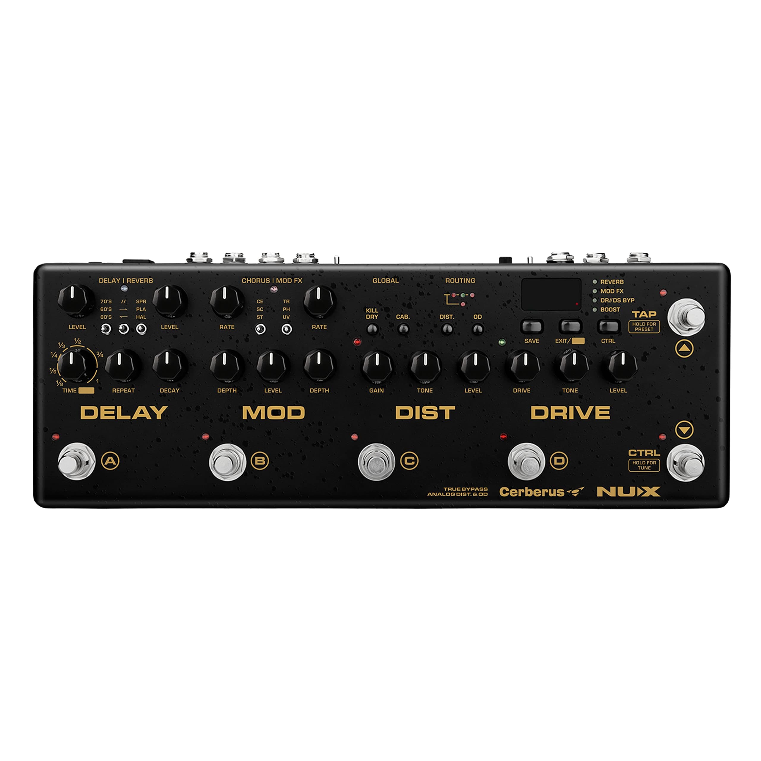 Cerberus Guitar Effect | Guitar Multi FX Pedal,Black
