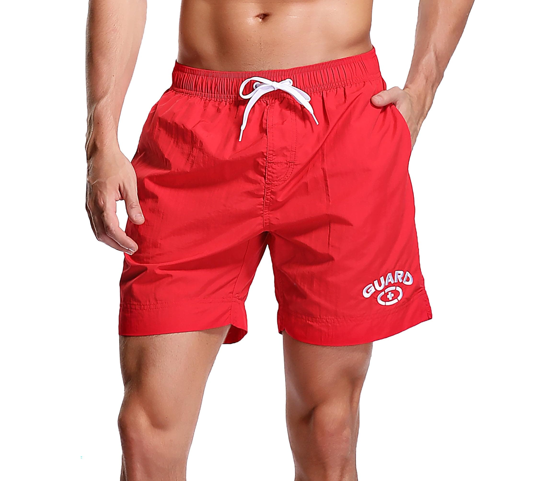 AdoretexMen's Guard Quick Dry Mesh Lining Pockets Swim Trunks Water Shorts Swimsuit
