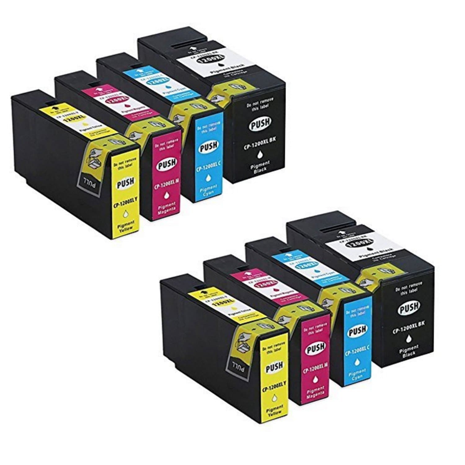 LOVEINK Compatible for Canon PGI-1200XL Set of 8 High Yield Ink Cartridges Includes: 2 Black, 2 Cyan, 2 Magenta, and 2 Yellow