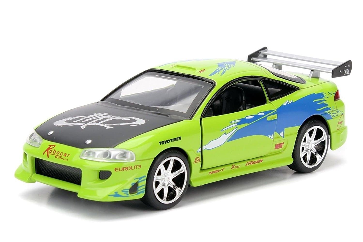 Jada Metal Mitsubishi Eclipse Diecast Car, Pack of 1, Green