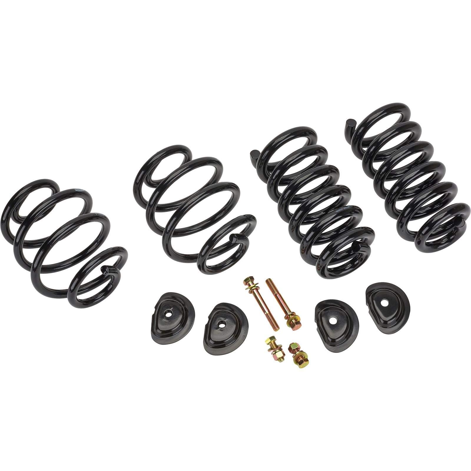 Speedway Motors 1963-72 C10 Lowering Kit: 3" Front / 5" Rear Drop Springs, Powder-Coated, For 6 Cylinder & V8 Trucks, Retains Steering Geometry, Direct Bolt-In
