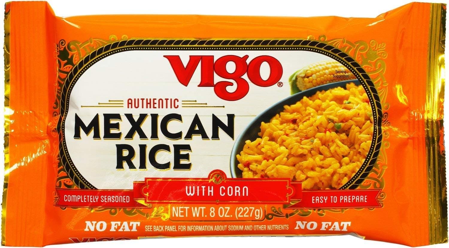 Authentic Mexican Rice with Corn, No Fat, 8oz (Pack of 12)