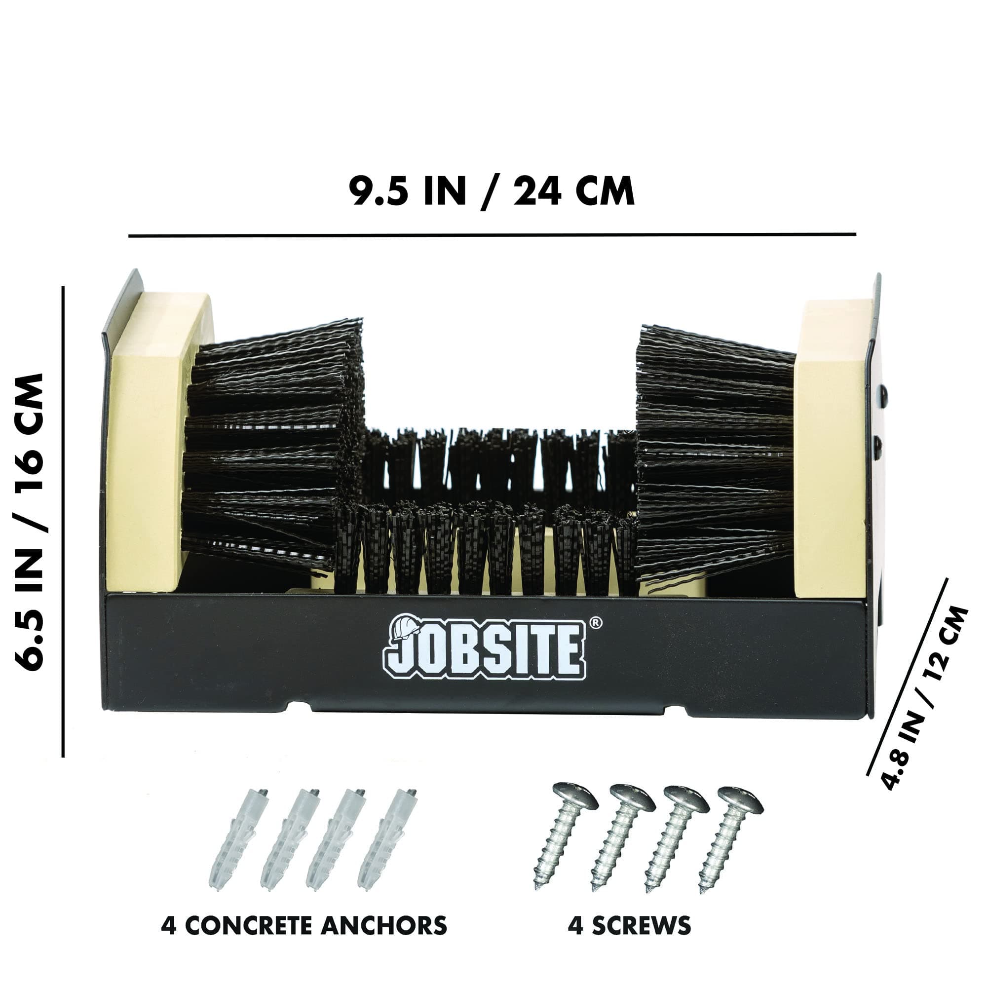 JobSite The Original Boot Scrubber - All Weather Industrial Shoe Cleaner & Scraper Brush