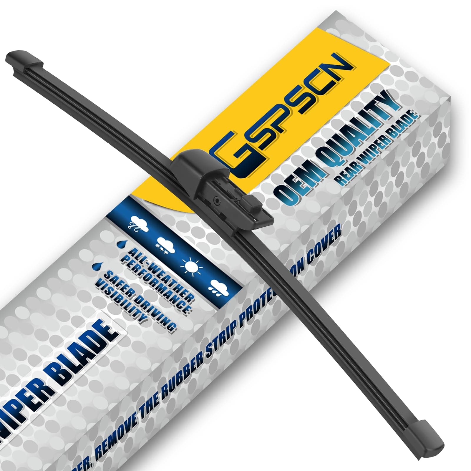 11" Rear Wiper for VW Atlas 23-18,Golf e-Golf 21-07,Golf VI 12-08,Golf VII Variant 20-12,Golf Alltrack 19-17,Golf R 19-12,Golf SportWagen 19-15,GTI 22-10,Polo 21-13 Back Windshield Wiper Blade A282H