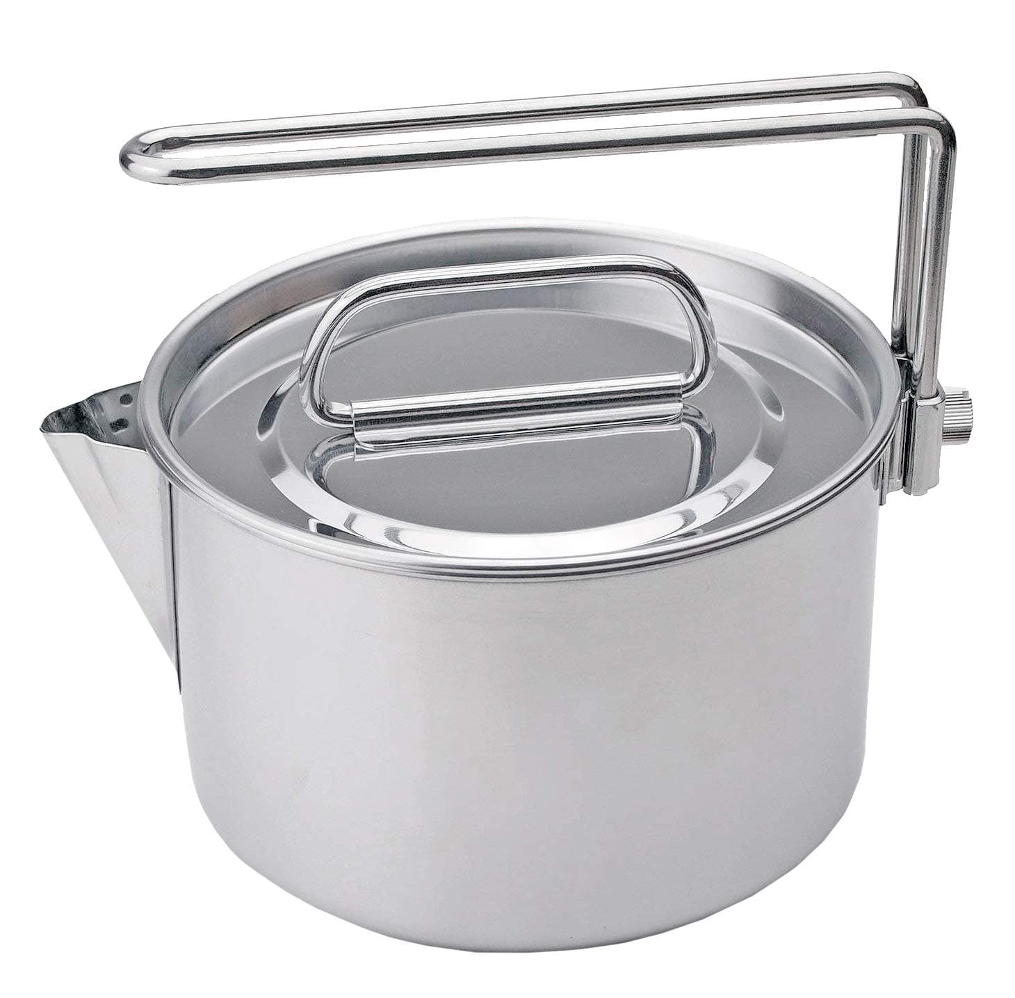 Captain Stag M-7296 Camping Kettle Cooker, 5.5 inches (14 cm), 0.5 gal (1.3 L)