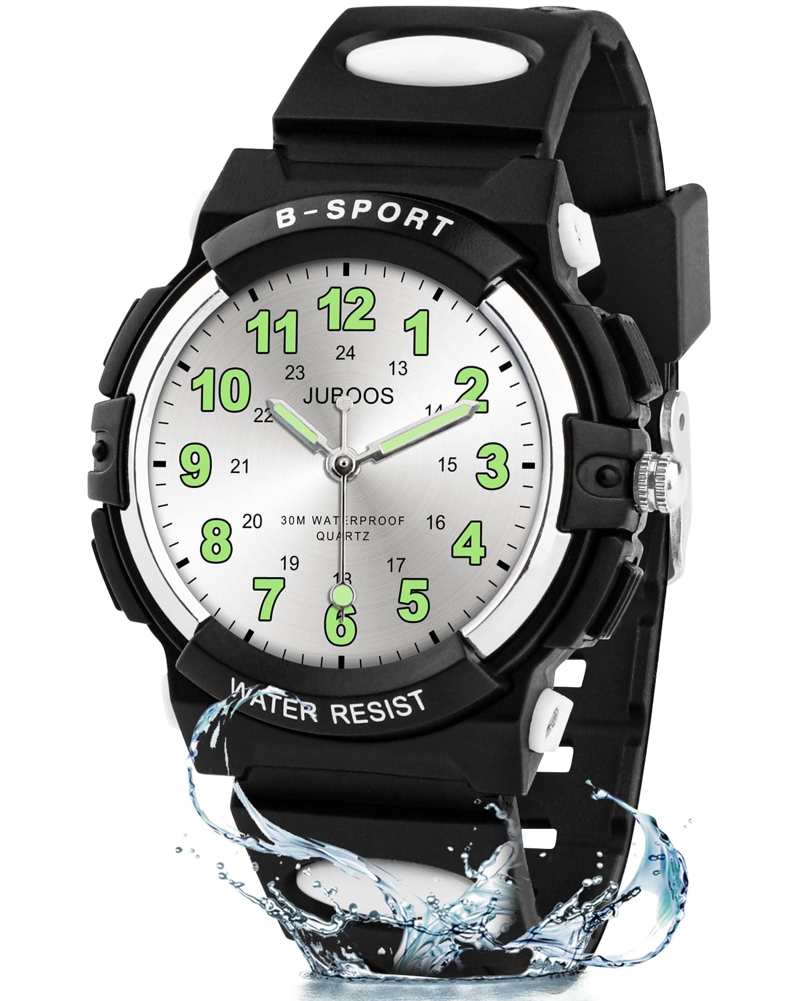 Kids Watch Analog for Boys Girls, Childrens Waterproof Soft Strap Kids Time Teaching Quartz Wristwatch for Ages 5-15