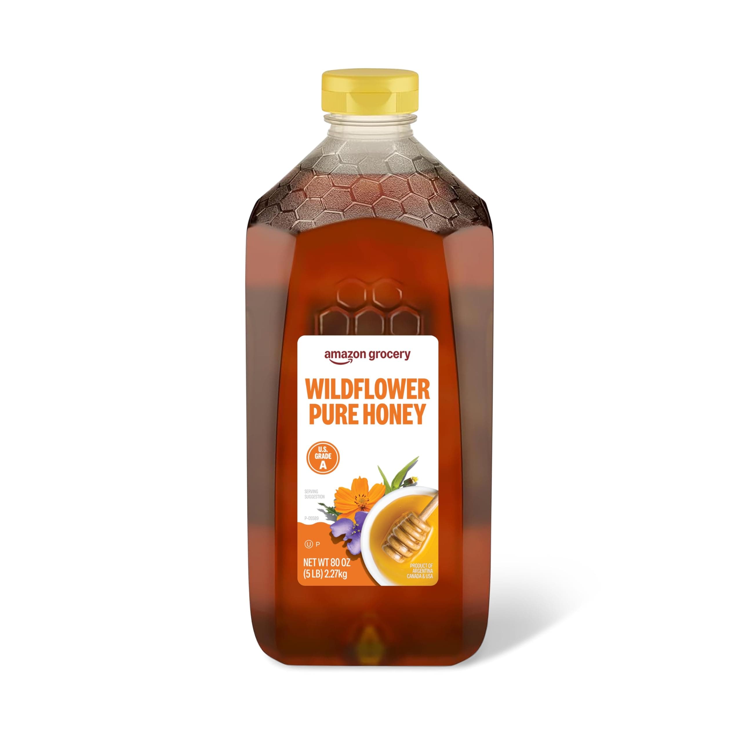 Amazon Grocery, Wildflower Pure Honey, 80 Oz