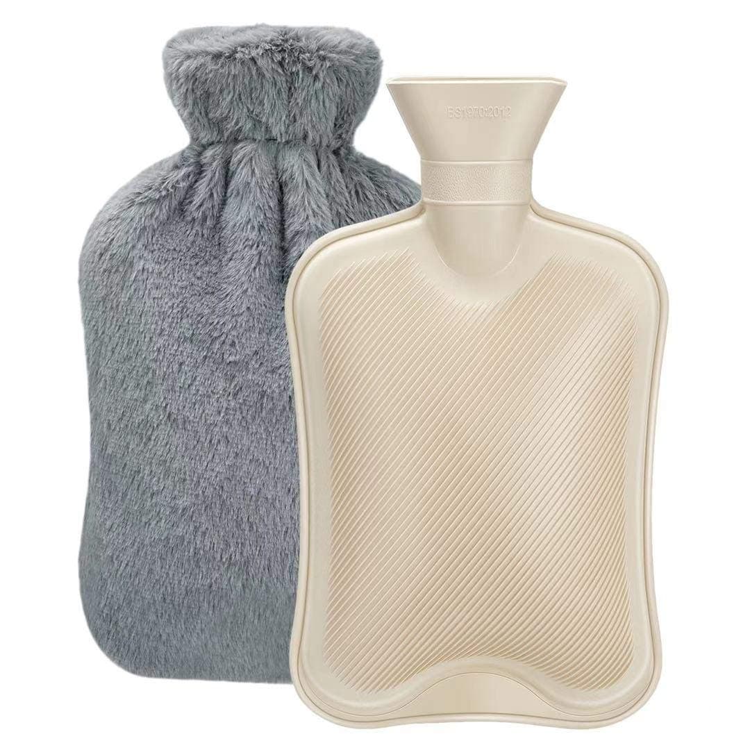 Sponsored Ad - Hot Water Bottle with Soft Cover (2 Liter) Classic Rubber Hot Water Bag for Cramps, Neck, Shoulders Pain Relief, Hot Cold Pack for Hot and Cold Therapy and Feet Warmer, Great Gift for Women and Girls
