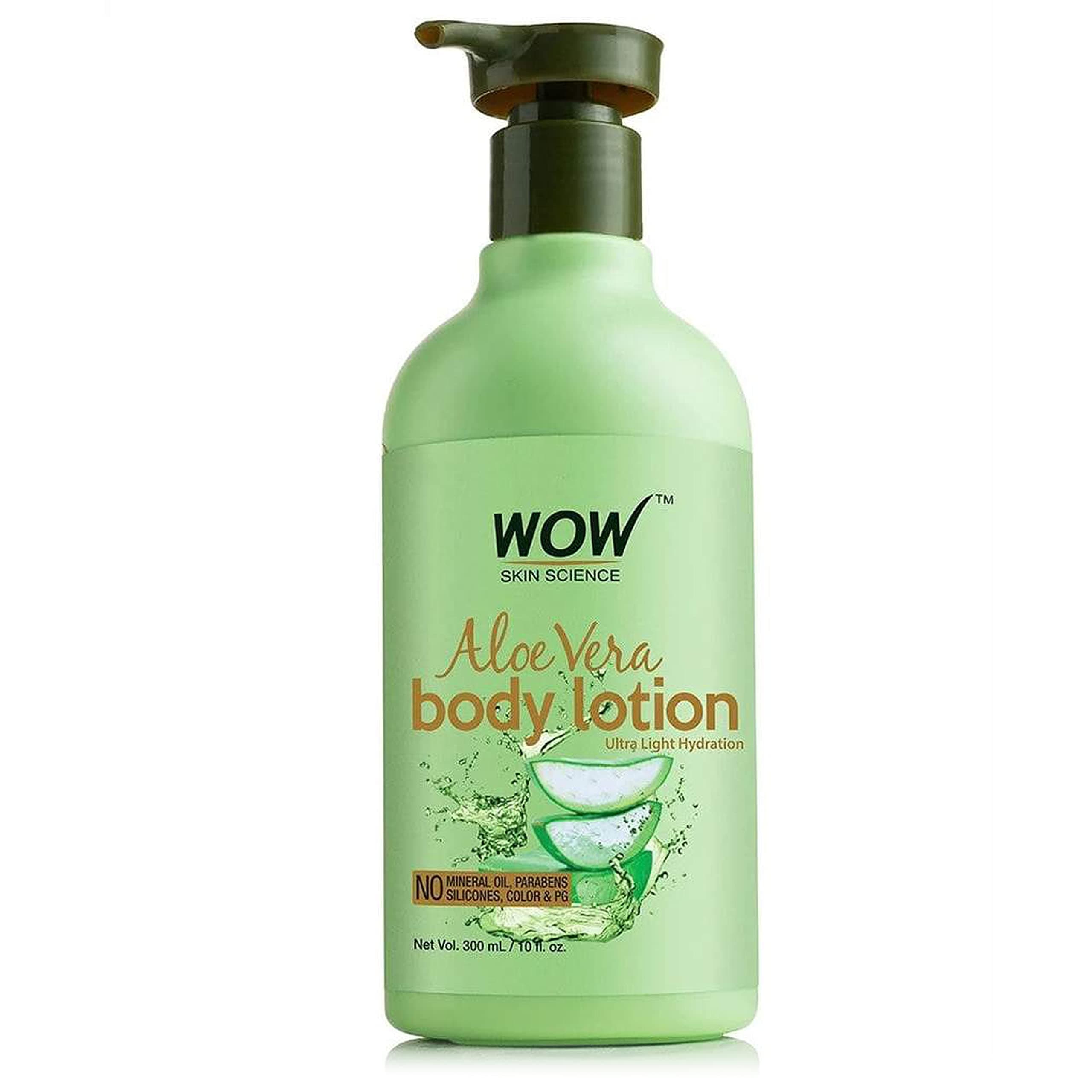 WOW Aloe Vera Moisturizing Body Lotion (Deep Hydration) - Daily Skin Moisture For Men and Women - Intense Hydration For Dry Skin - With Aloe Vera, Sweet Almond & Moroccan Argan Oil - 300ml
