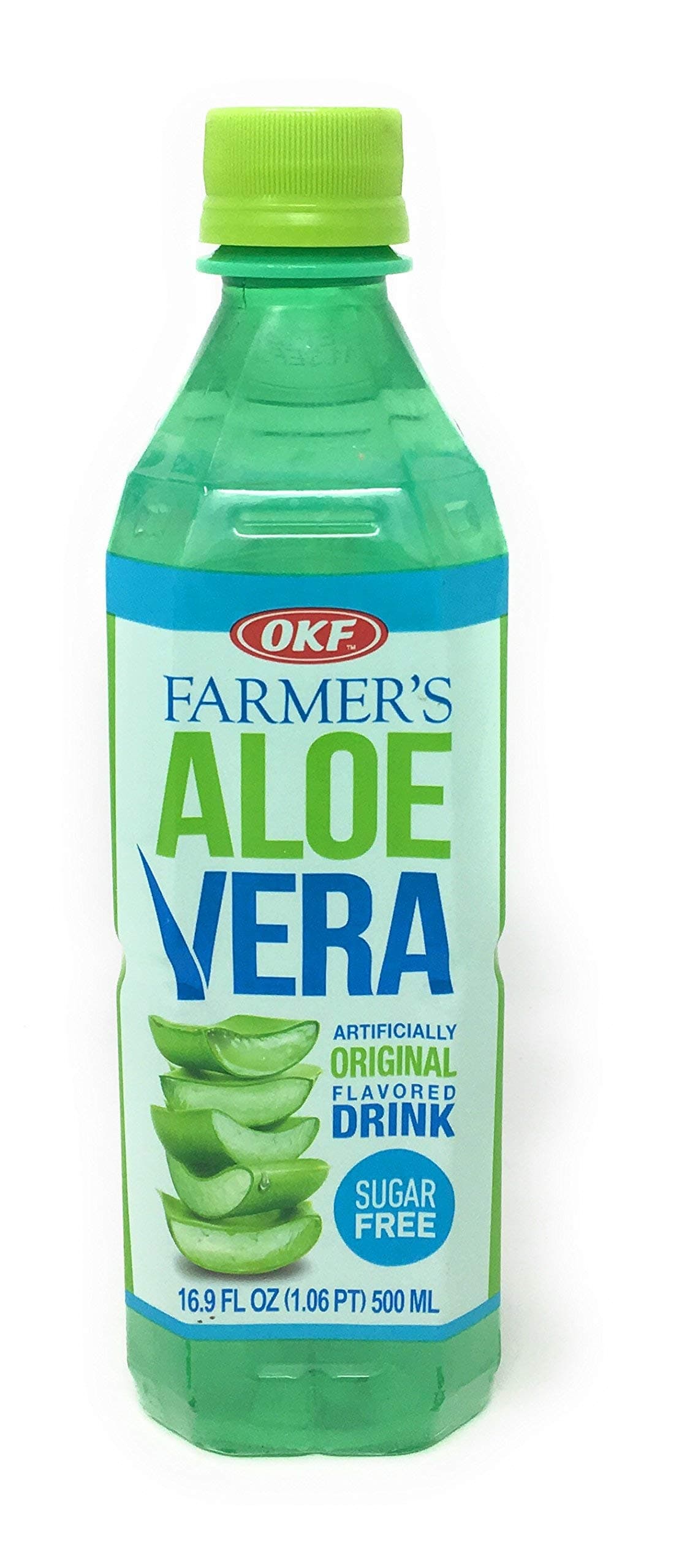Farmers Aloe Vera Drink in 16.9 Ounce Bottles (Sugar Free, 12 Pack)