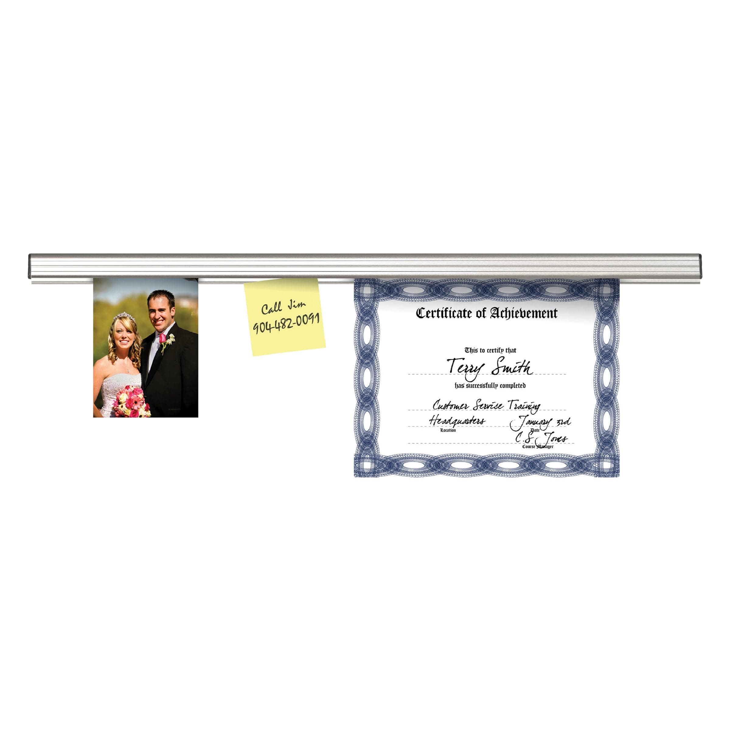 2010 Grip-A-Strip Display Rail, 48 x 1 1/2, Aluminum Finish