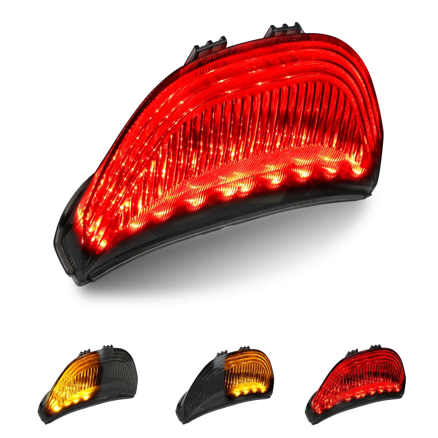 QUASCO Led Taillights Smoked Brake Tail Light with Turn Signal Compatible with 2003-2006 Honda CBR600RR, 2004-2007 Honda CBR1000RR