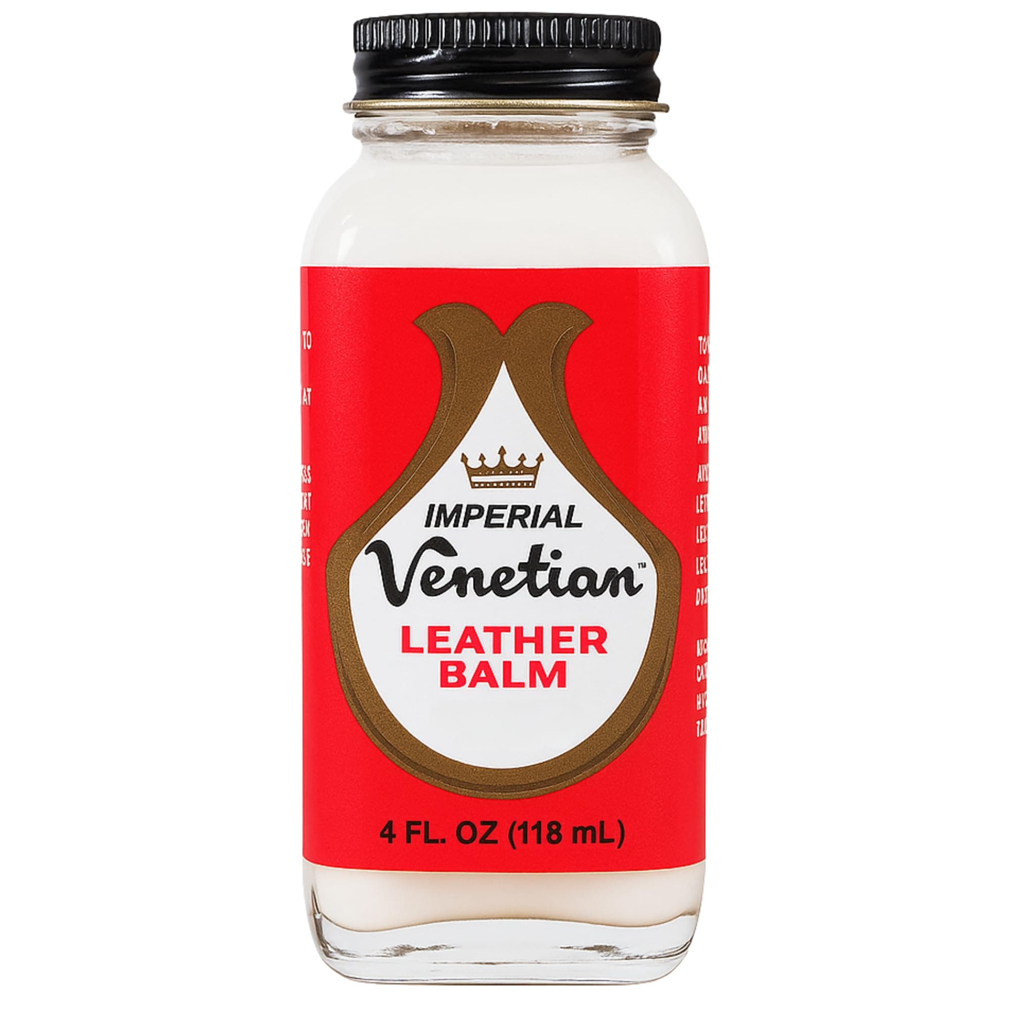 Venetian Imperial Leather Balm - Leather Conditioner for Shoes, Boots, Bags, Couches, & More- 4oz- Made in USA Since 1907, Neutral, 4 Fl Oz (Pack of 1)