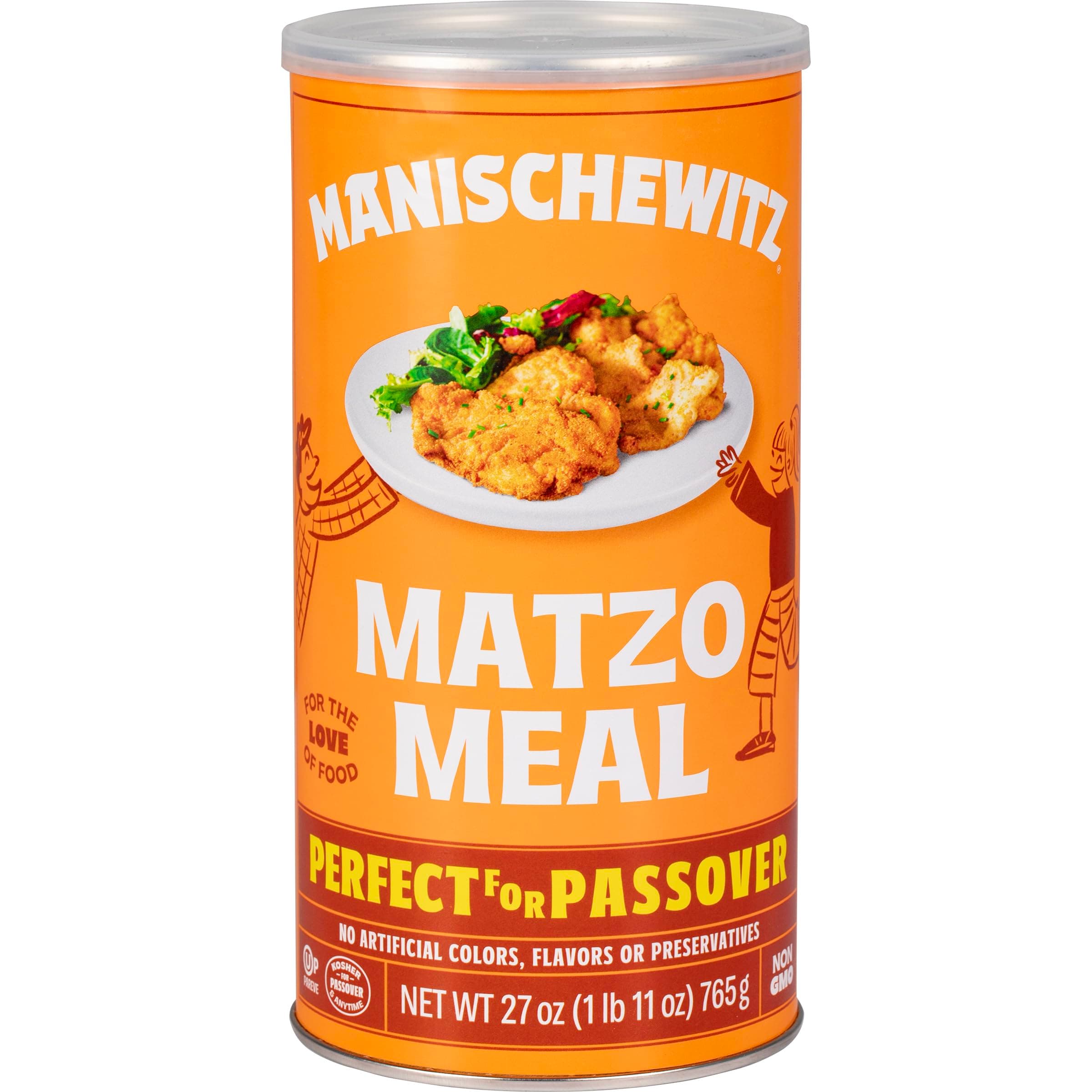 Matzo Meal, 27 Ounce Resealable Canister" Kosher For Passover